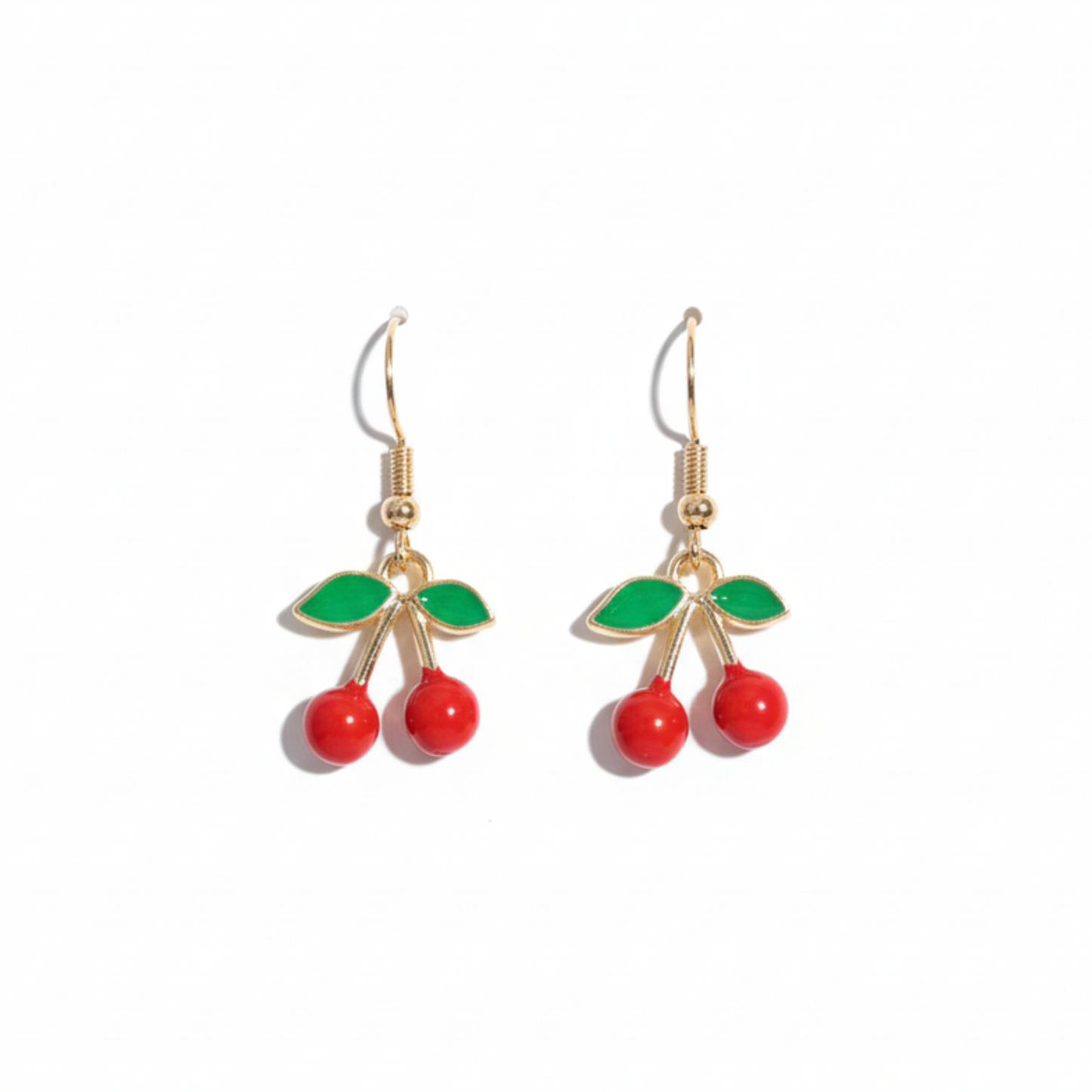 Aretes colgantes de cereza