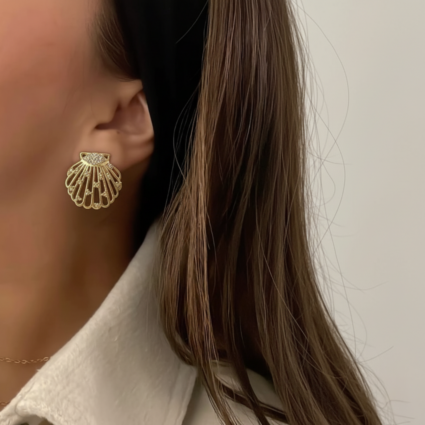 Aretes concha de mar