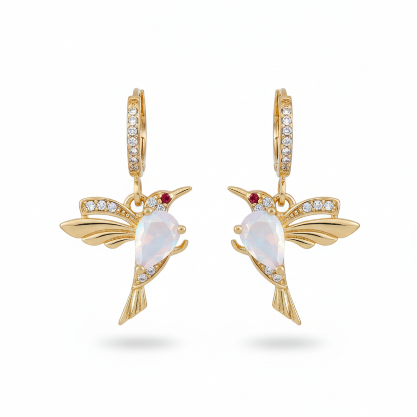 Arracadas Huggie colibrí