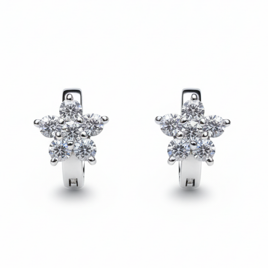 Arracadas Huggie Mini Flor