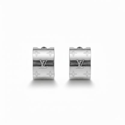 Aretes Louis Vuitton Style -Plateados