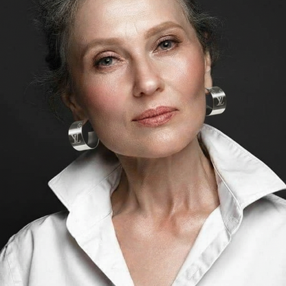 Aretes Louis Vuitton Style -Plateados