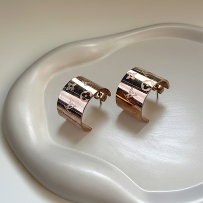 Aretes Louis Vuitton Style -Oro rosa
