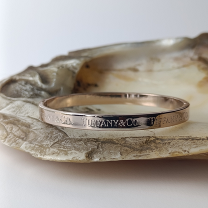 Brazalete Grabada Tiffany Style- Oro rosa