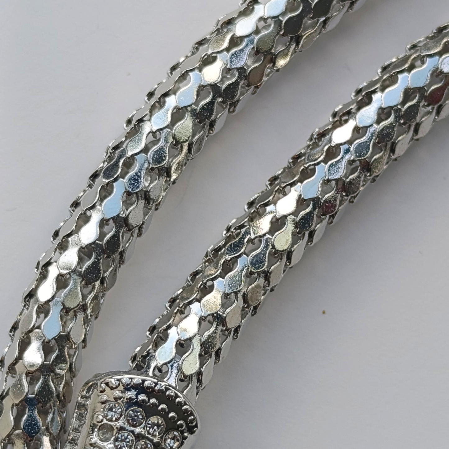 Conjunto Collar y Pulsera Serpiente Plateada