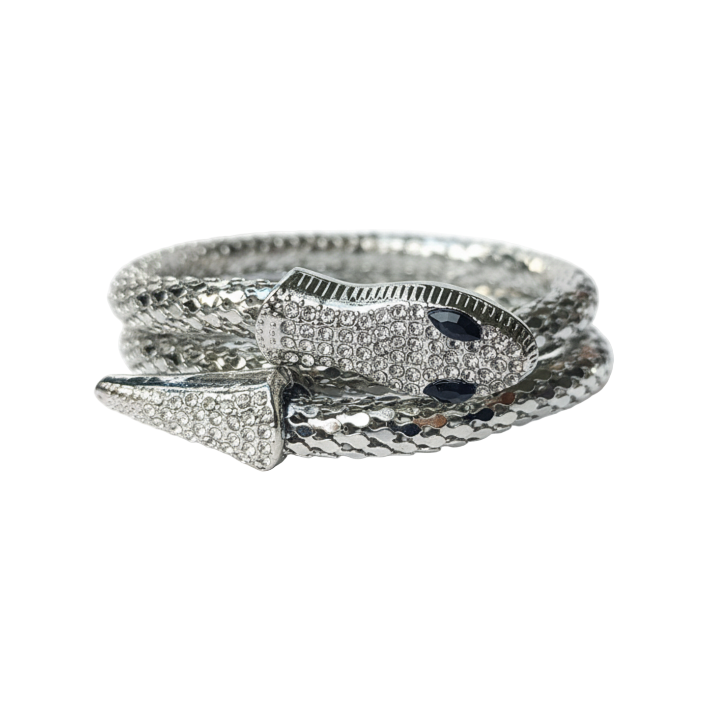 Conjunto Collar y Pulsera Serpiente Plateada