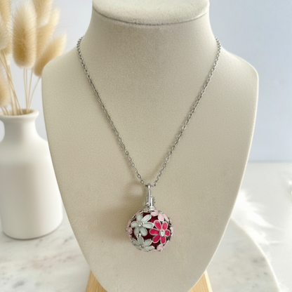 Collar llamador de ángel rosa