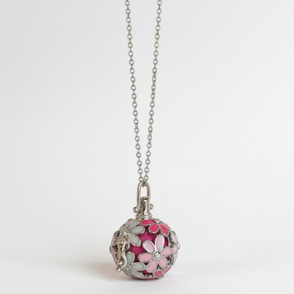 Collar llamador de ángel rosa