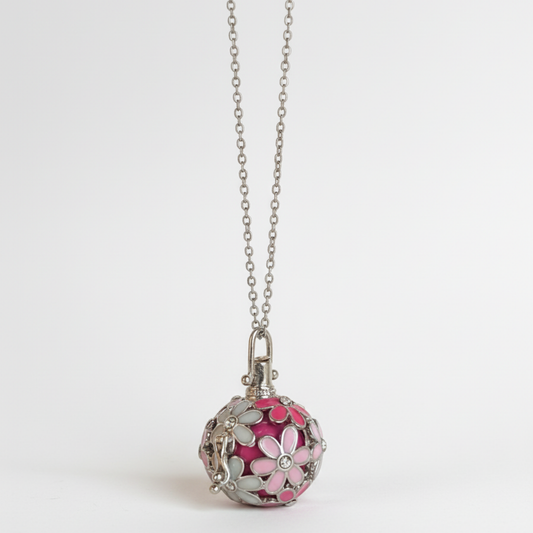 Collar llamador de ángel rosa